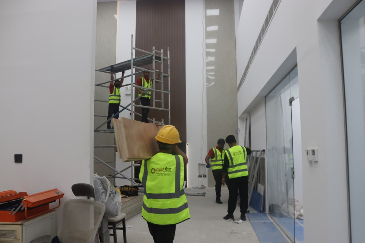 Gulf Fixit MEP Team working on installation